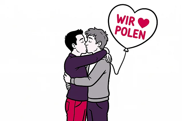 Zwei Männer können nach dem neuen Familienrecht in Polen heiraten.
