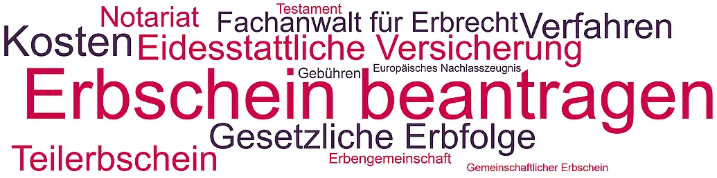 Erbschein beantragen Einen Erbschein kann man selbst beim Nachlassgericht oder über ein Notariat beantragen. Die Kosten richten sich nach dem Wert des Nachlasses. Einen Anwalt benötigt man, wenn die Erbfolge streitig ist.