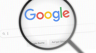 Lupe über Google Suchergebnis