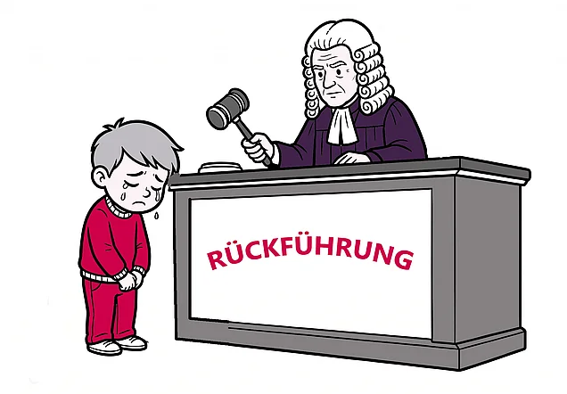 Ein Kind vor dem Familiengericht