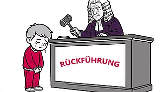 Ein Kind vor dem Familiengericht