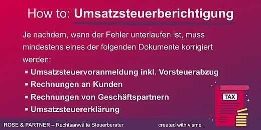 Umsatzsteuerberichtigung